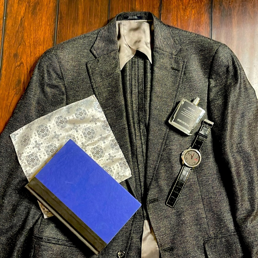 Classic Hart Schaffer Marx Black Unlined Blazer - Like New!